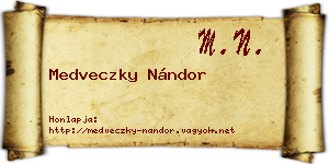 Medveczky Nándor névjegykártya
