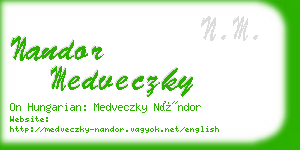 nandor medveczky business card